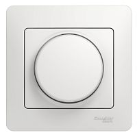 Светорегулятор поворотный с рамкой Systeme Electric Glossa 60-300Вт белый картинка